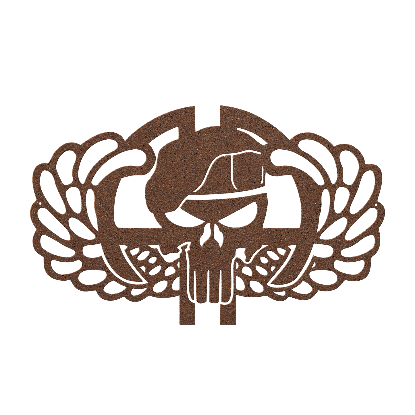82nd Skull & Wings Metal Wall Art | Airborne Tribute - MAIKERU STUDIO