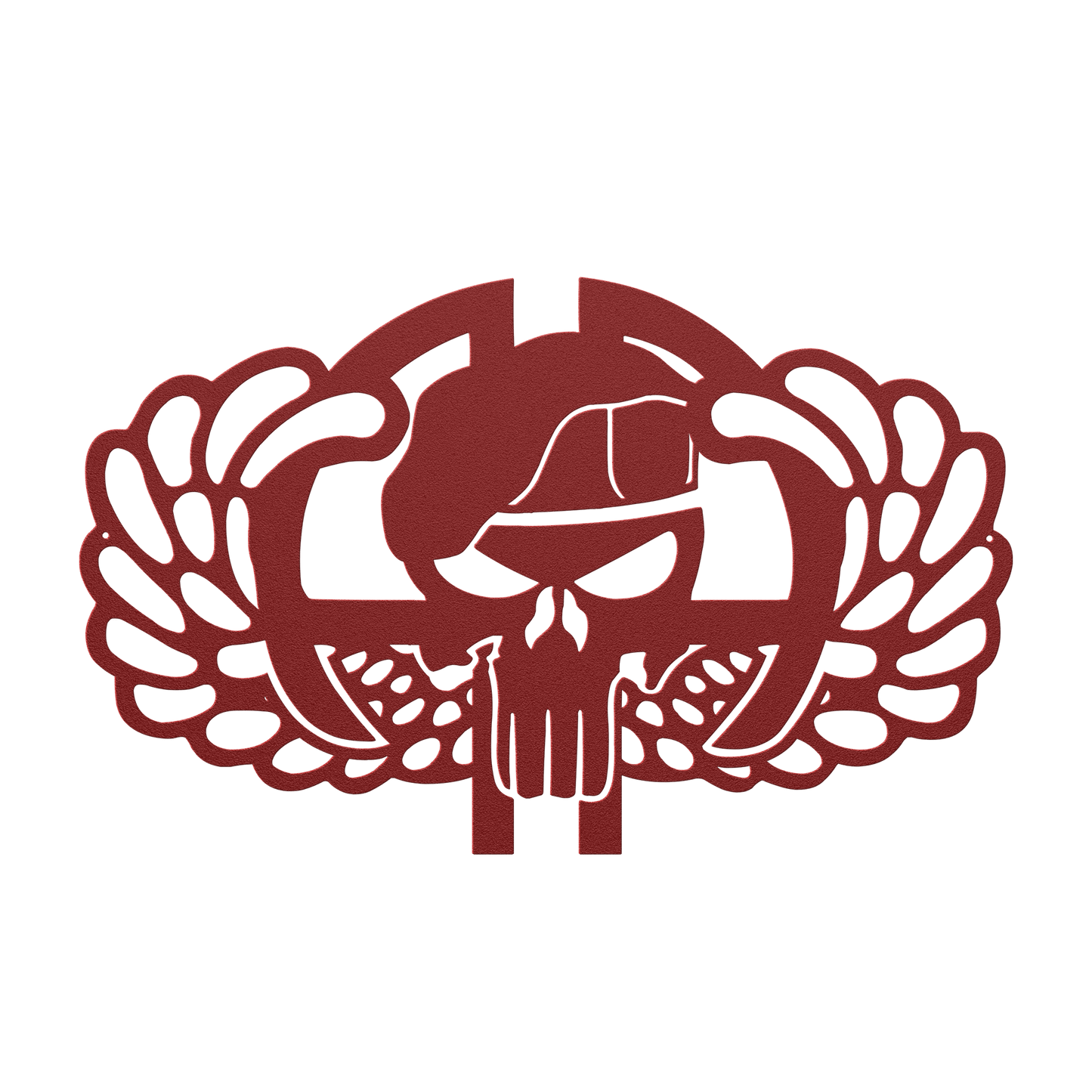 82nd Skull & Wings Metal Wall Art | Airborne Tribute - MAIKERU STUDIO