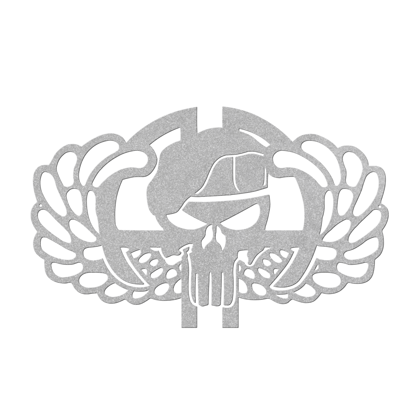 82nd Skull & Wings Metal Wall Art | Airborne Tribute - MAIKERU STUDIO