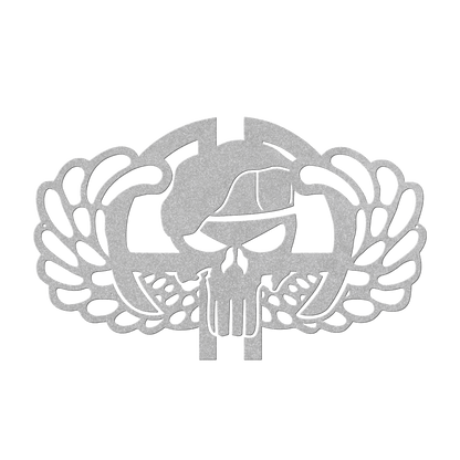 82nd Skull & Wings Metal Wall Art | Airborne Tribute - MAIKERU STUDIO