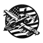 A - 10 Warthog "BRRRRRT" Patriotic Metal Wall Art - Power. Precision. Patriotism. - MAIKERU STUDIO