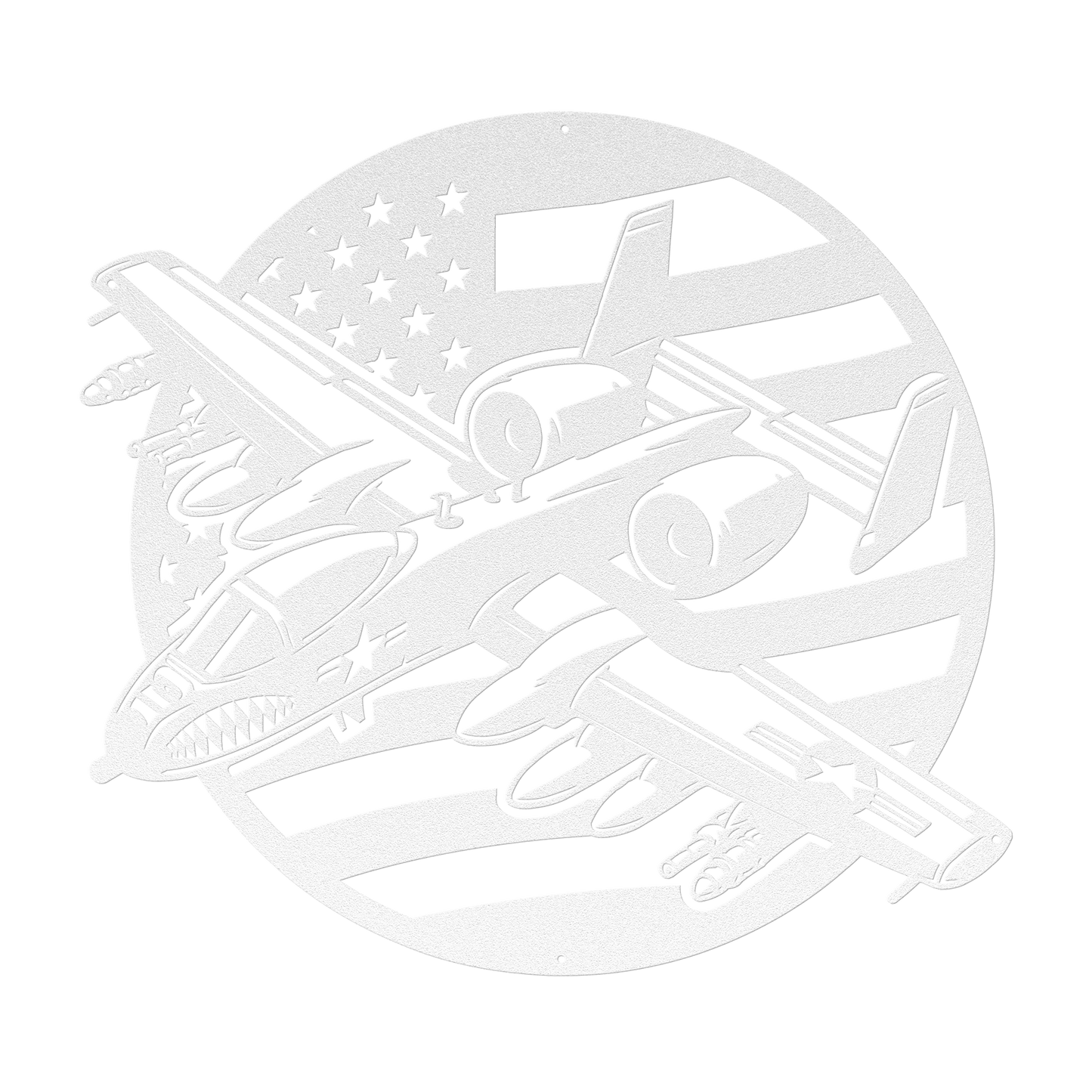 A - 10 Warthog "BRRRRRT" Patriotic Metal Wall Art - Power. Precision. Patriotism. - MAIKERU STUDIO