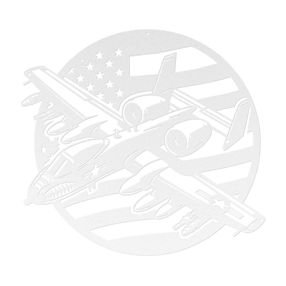 A - 10 Warthog "BRRRRRT" Patriotic Metal Wall Art - Power. Precision. Patriotism. - MAIKERU STUDIO