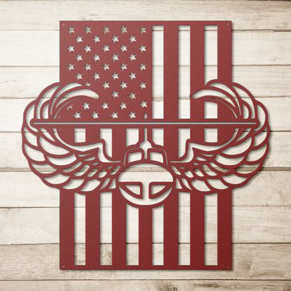 Air_Assault_Badge_Metal_Wall_Art__Ameri_Red_Simple_Wood_BKGD_Mockup.png
