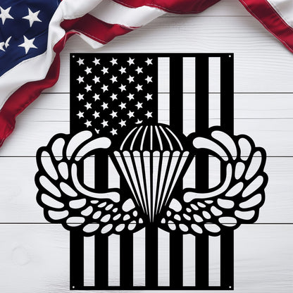 Paratrooper Jump Wings | Airborne Military Metal Wall Art - MAIKERU STUDIO