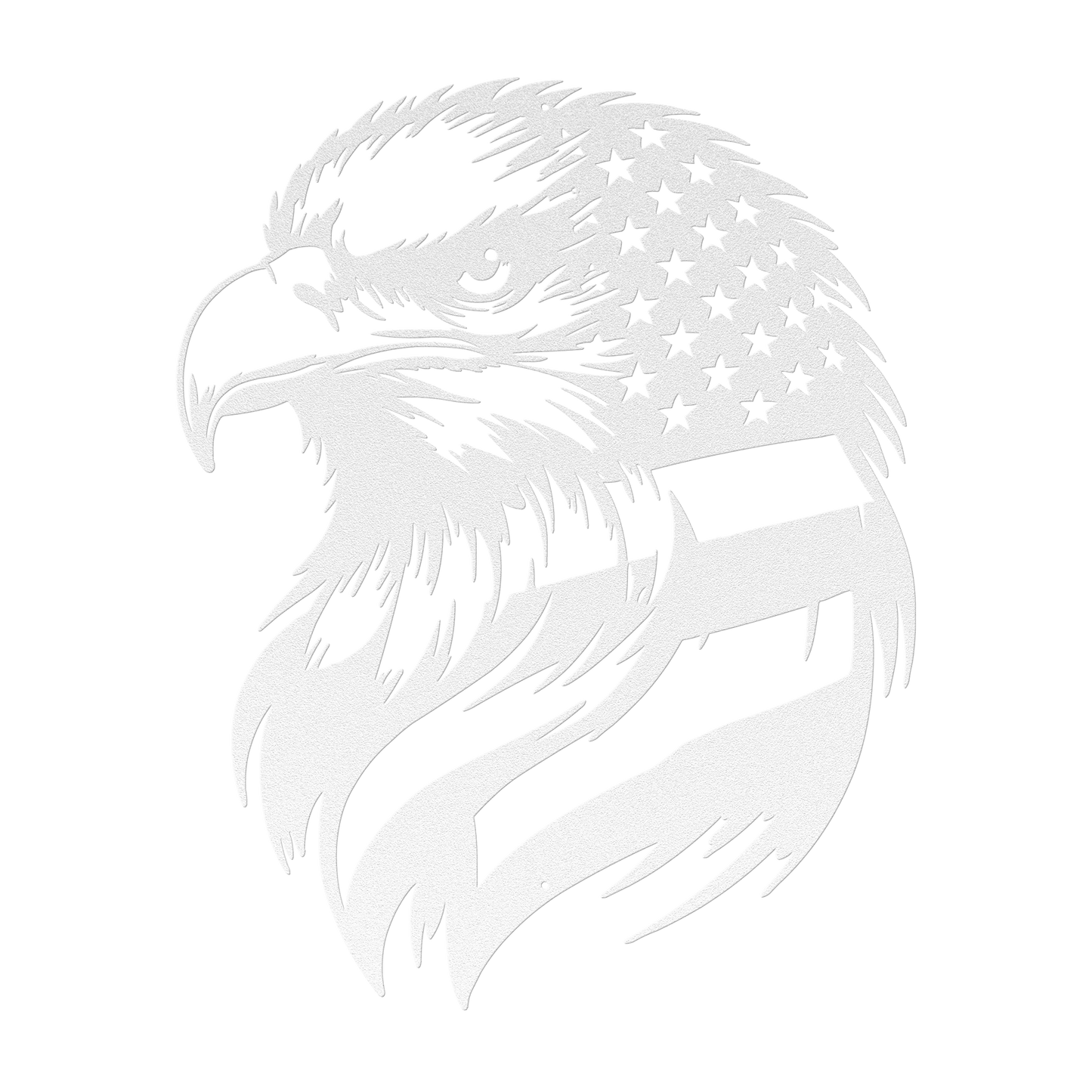 American Bald Eagle with Flag Patriotic Metal Wall Art - MAIKERU STUDIO