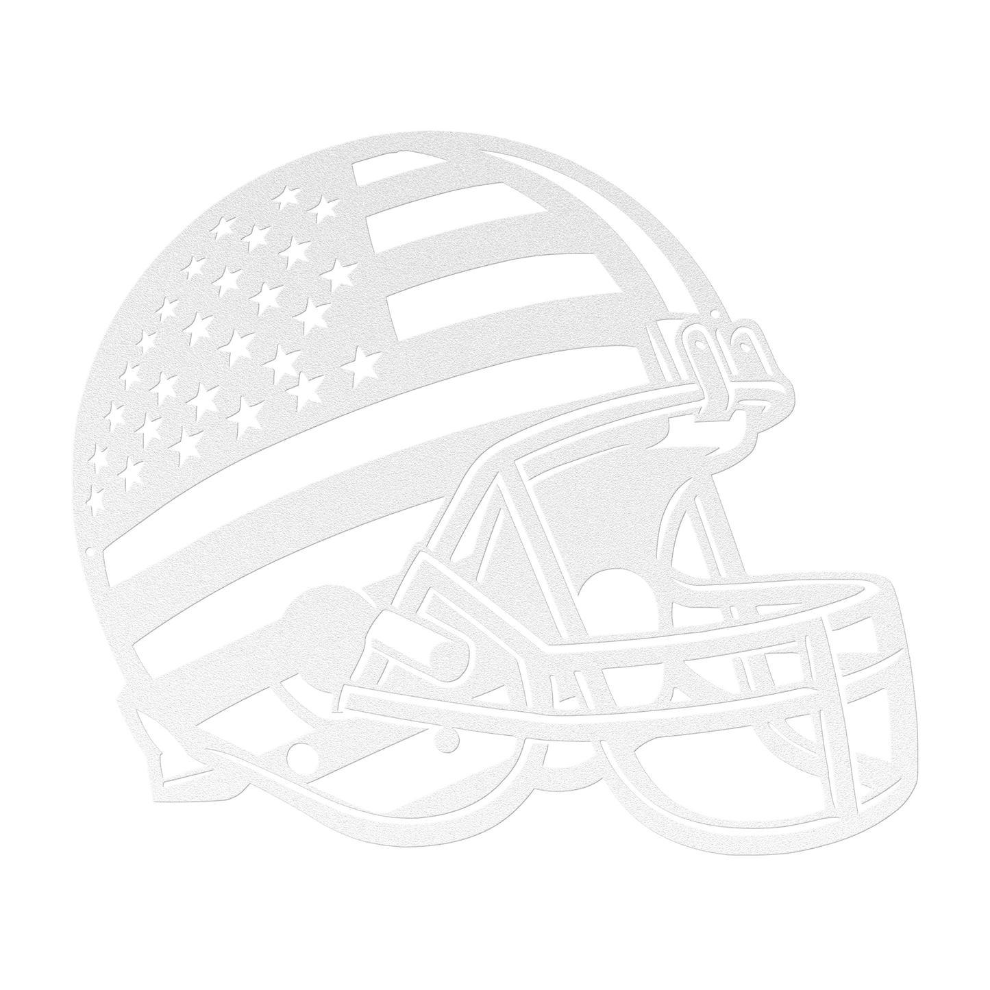 American Football Helmet With American Flag Metal Wall Art - MAIKERU STUDIO