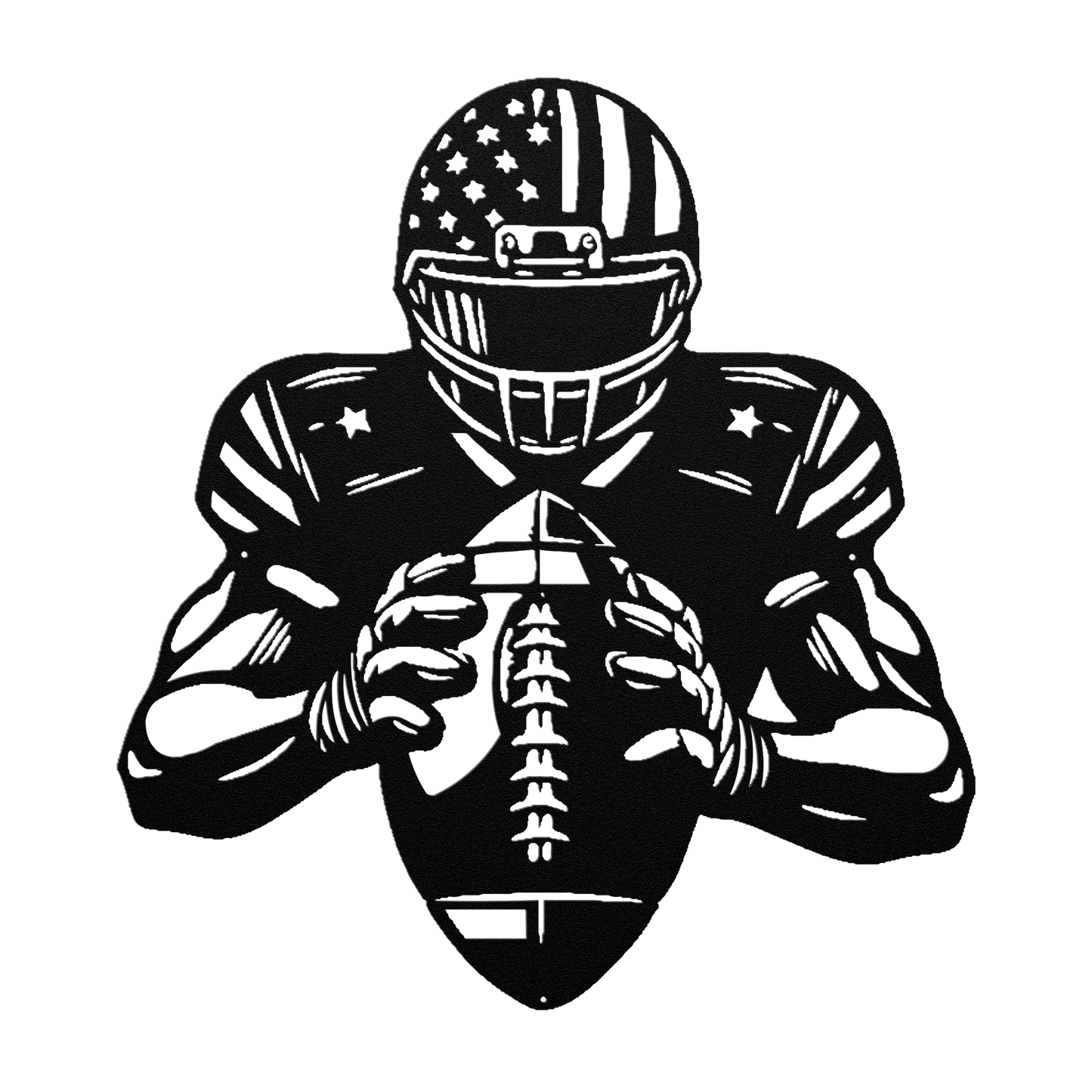 American Football Player Metal Wall Art - MAIKERU STUDIO