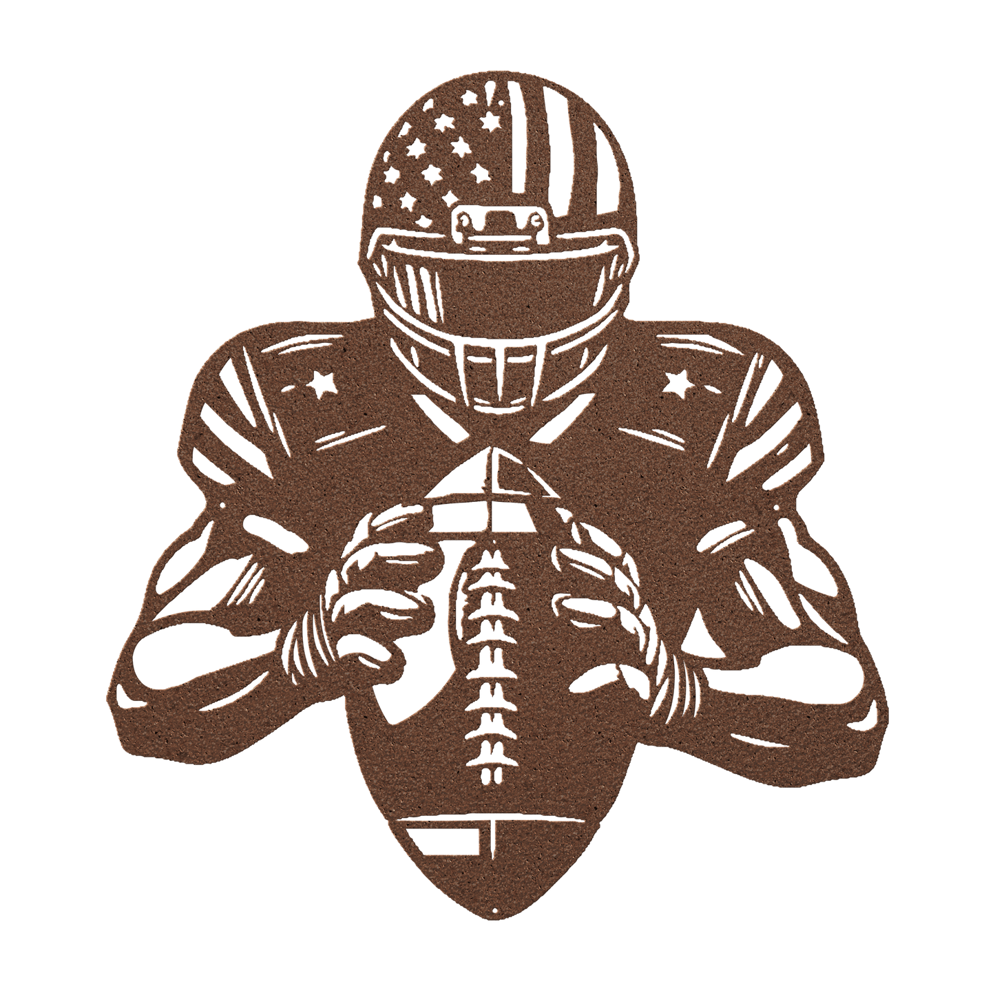 American Football Player Metal Wall Art - MAIKERU STUDIO