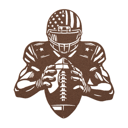 American Football Player Metal Wall Art - MAIKERU STUDIO