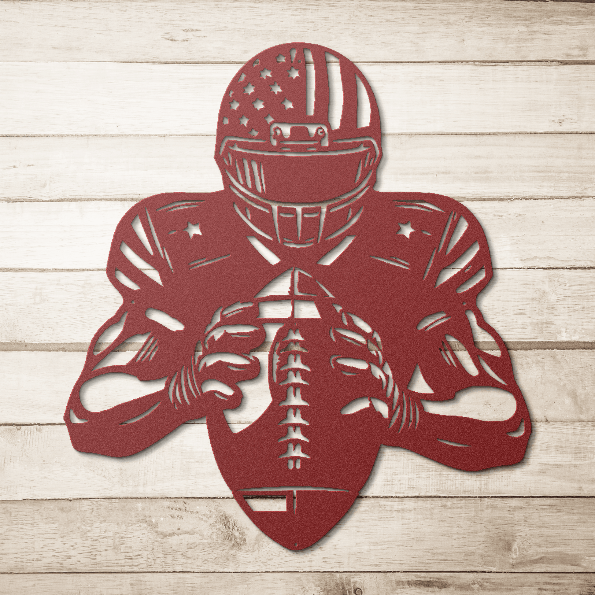 American Football Player Metal Wall Art - MAIKERU STUDIO
