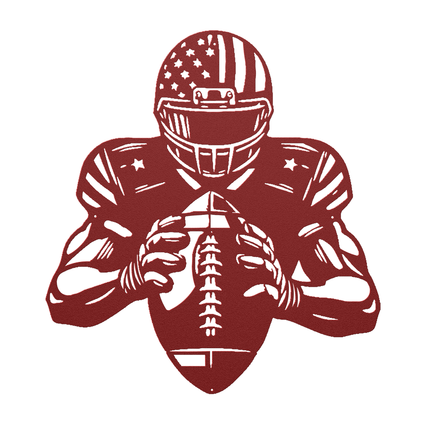 American Football Player Metal Wall Art - MAIKERU STUDIO