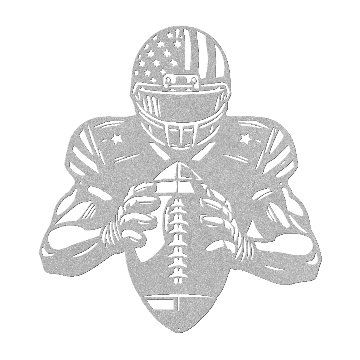 American Football Player Metal Wall Art - MAIKERU STUDIO
