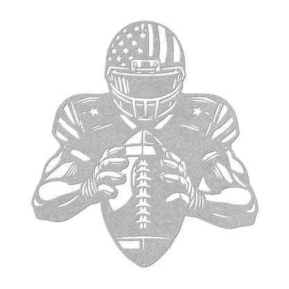American Football Player Metal Wall Art - MAIKERU STUDIO