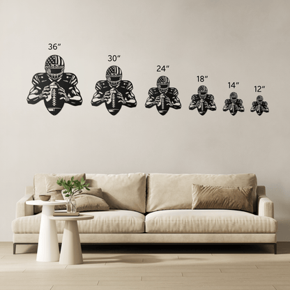 American Football Player Metal Wall Art - MAIKERU STUDIO