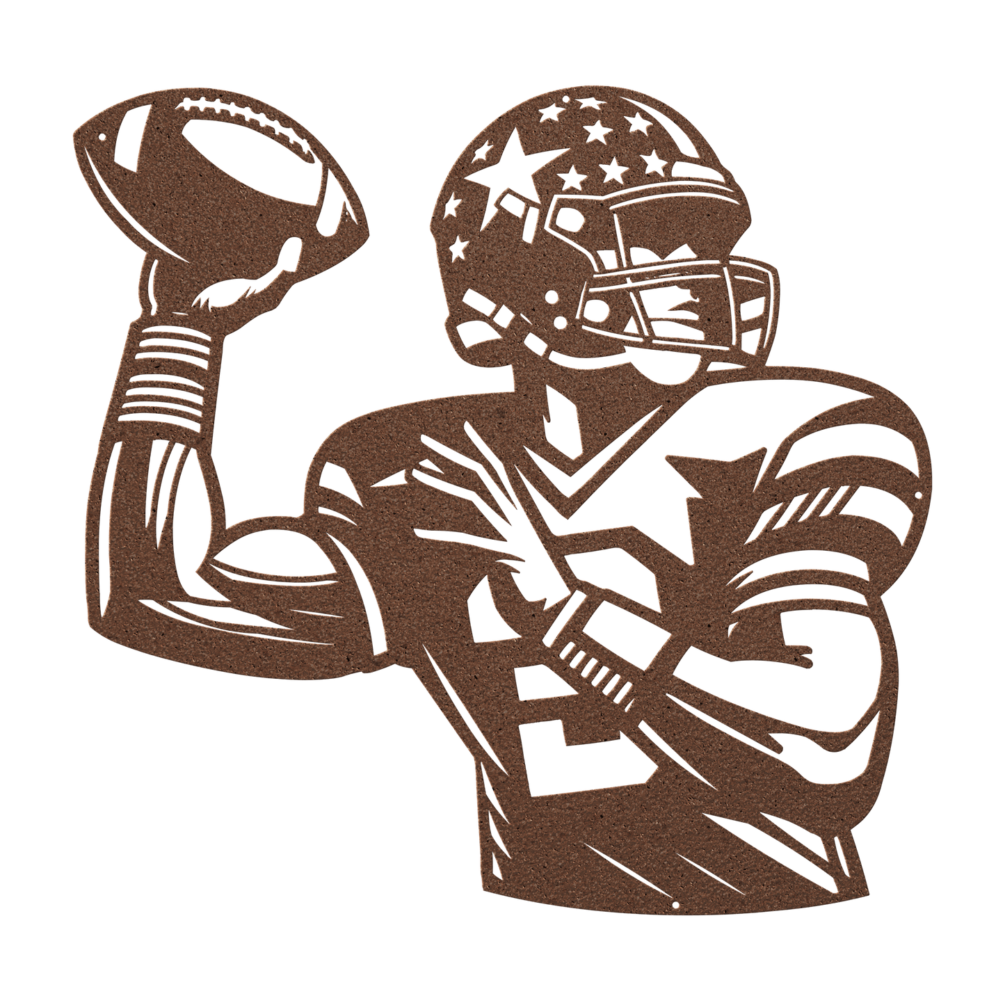 American Football Quarterback Metal Wall Art - MAIKERU STUDIO