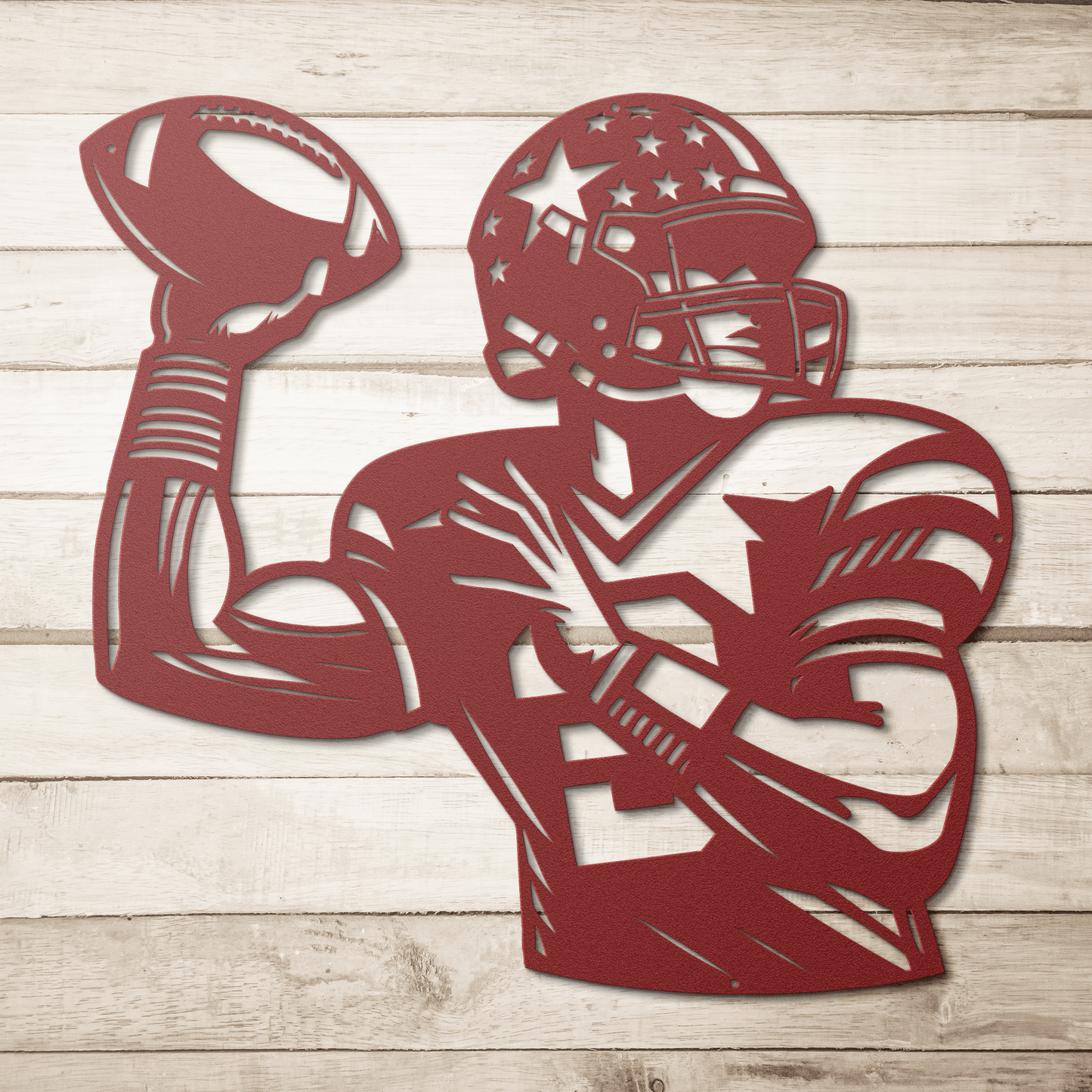 American Football Quarterback Metal Wall Art - MAIKERU STUDIO