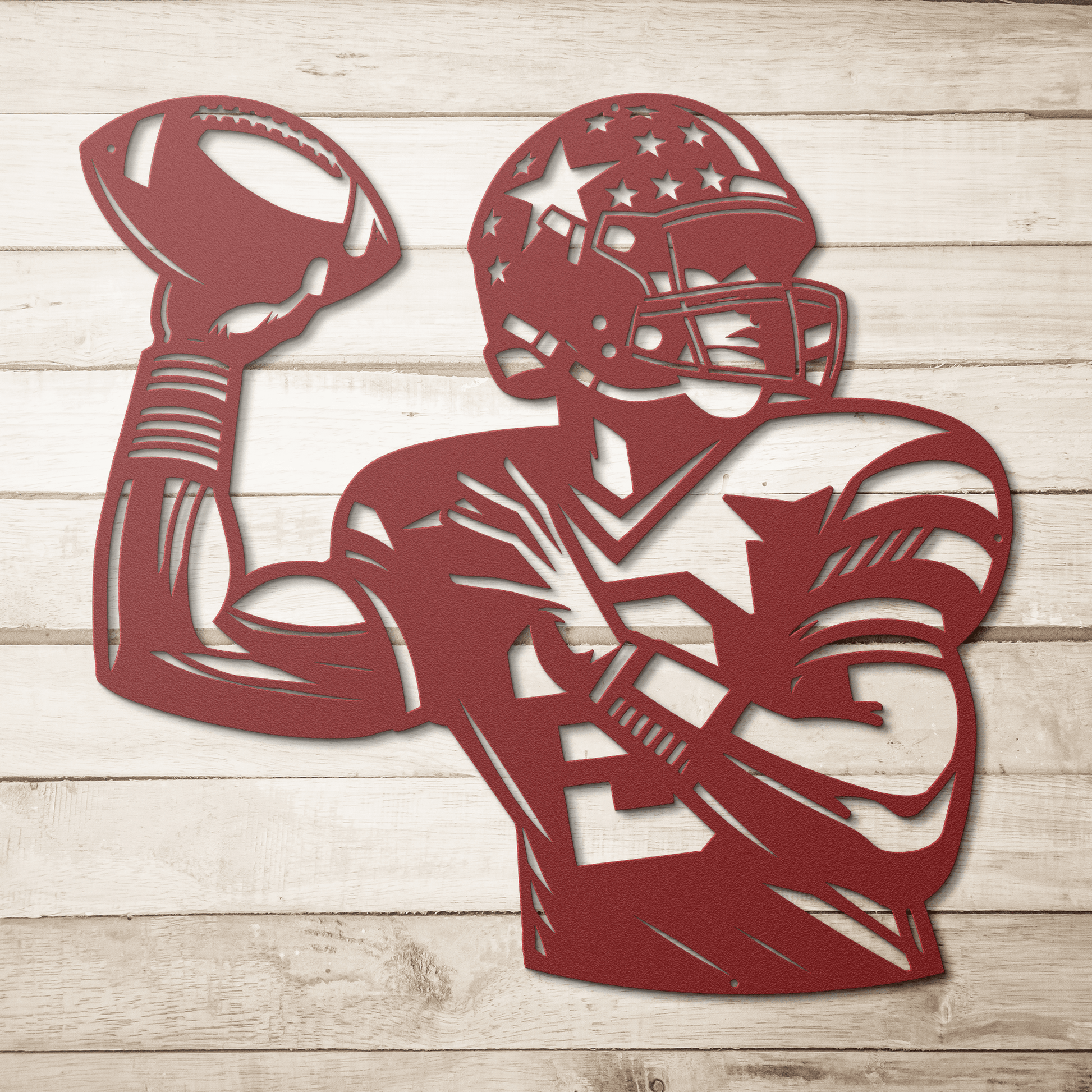 American Football Quarterback Metal Wall Art - MAIKERU STUDIO