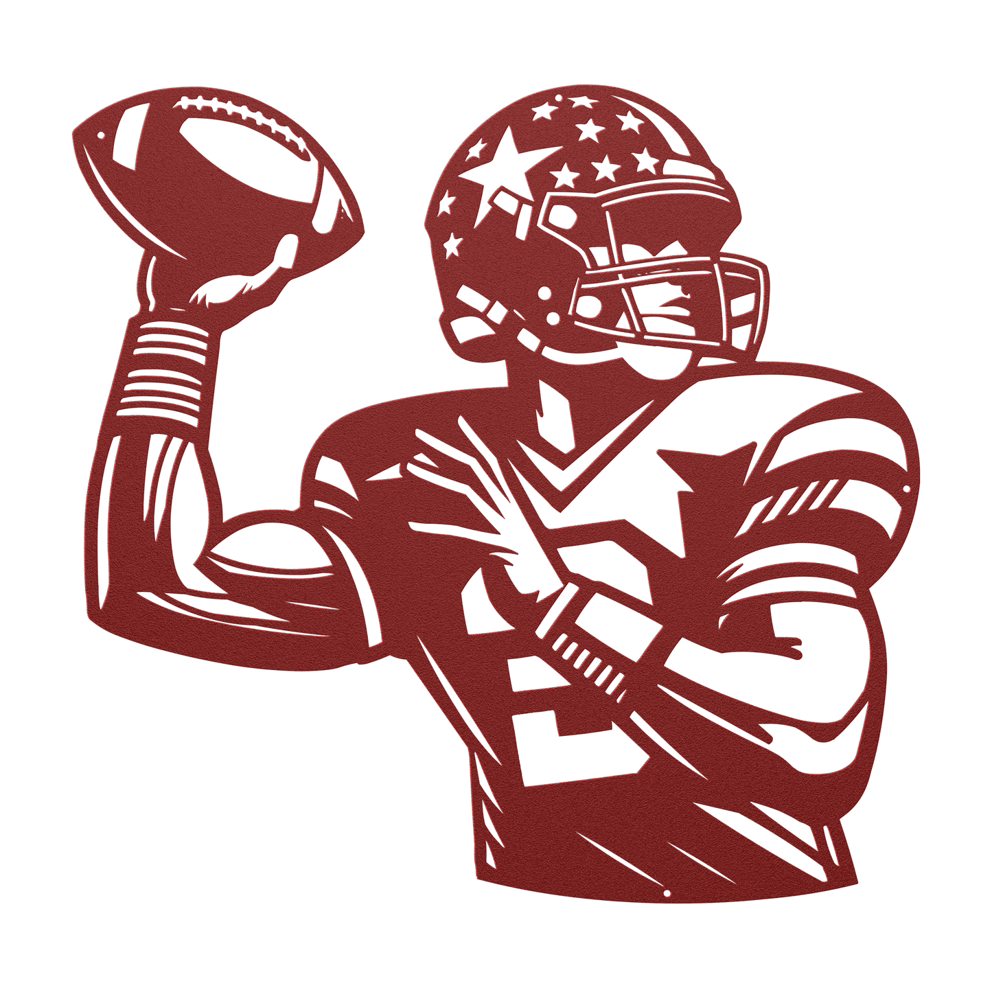 American Football Quarterback Metal Wall Art - MAIKERU STUDIO