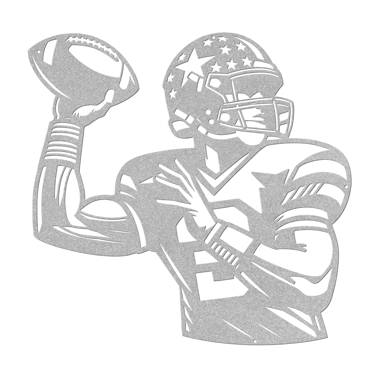 American Football Quarterback Metal Wall Art - MAIKERU STUDIO
