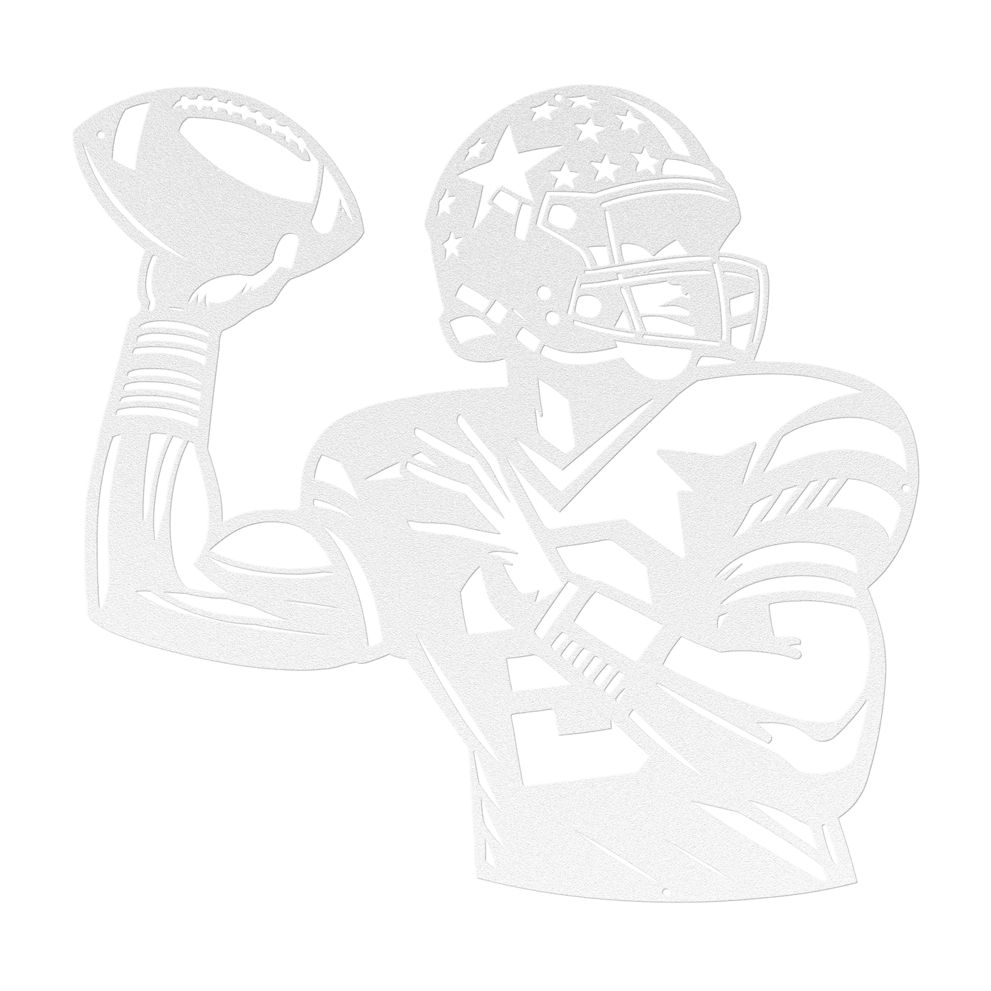 American Football Quarterback Metal Wall Art - MAIKERU STUDIO