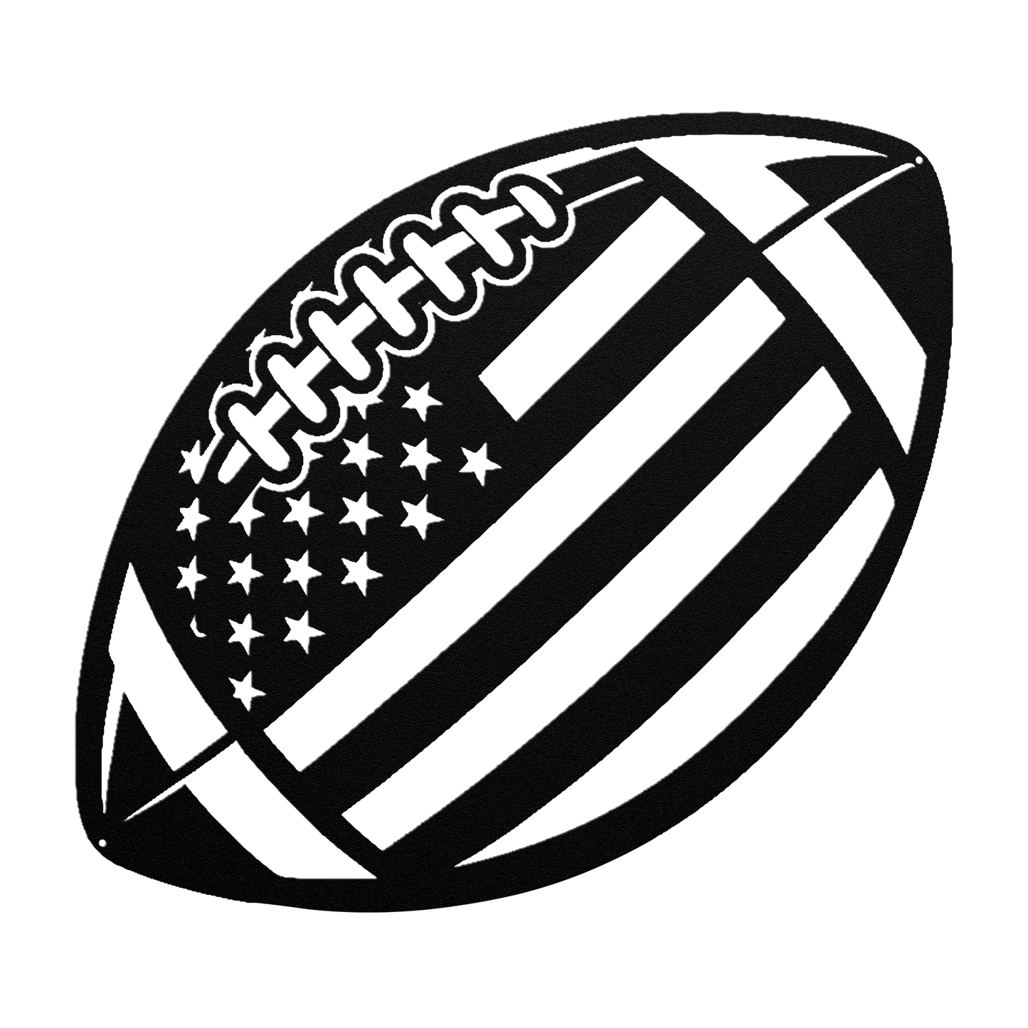 American Football With American Flag Metal Wall Art - MAIKERU STUDIO