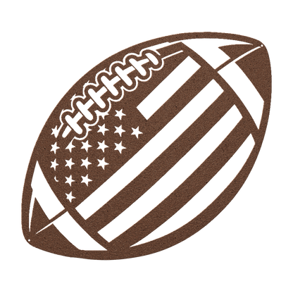 American Football With American Flag Metal Wall Art - MAIKERU STUDIO