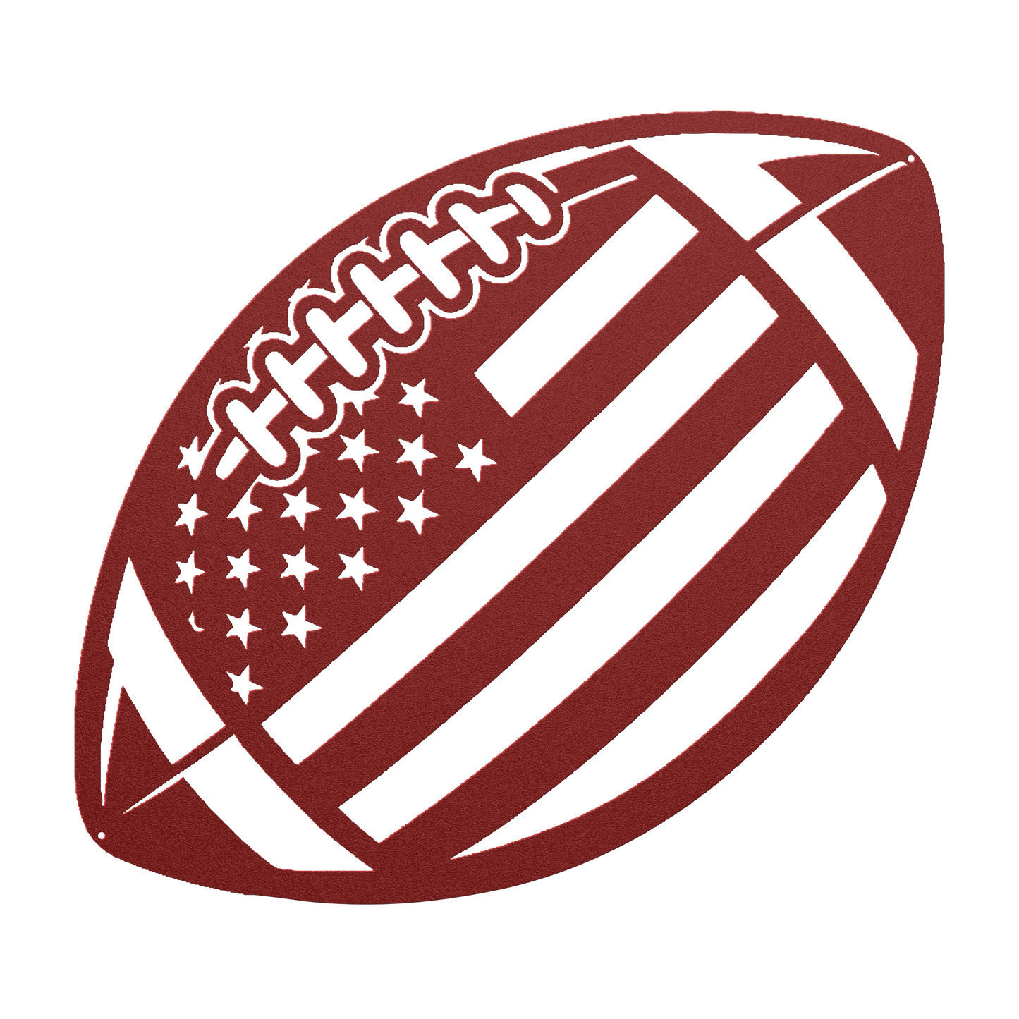 American Football With American Flag Metal Wall Art - MAIKERU STUDIO