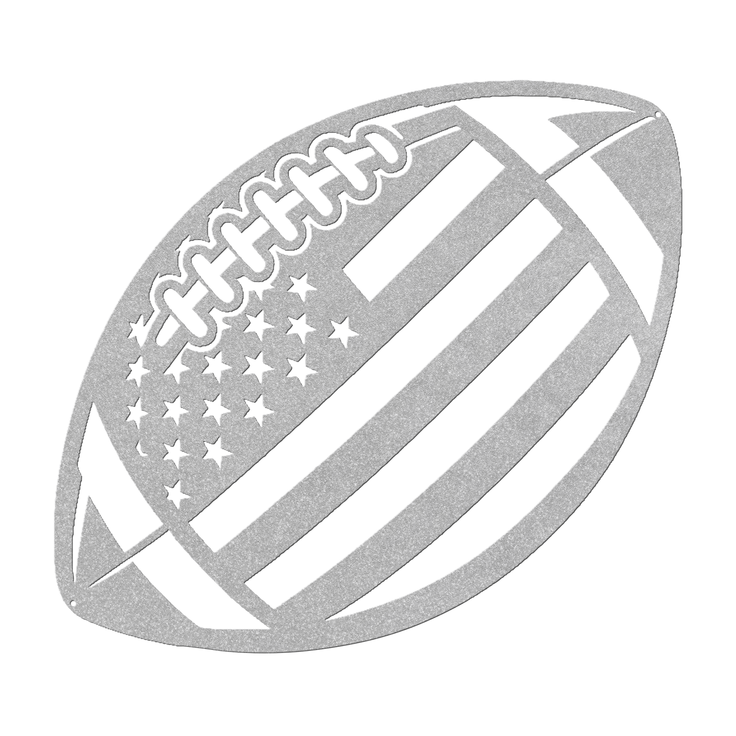 American Football With American Flag Metal Wall Art - MAIKERU STUDIO
