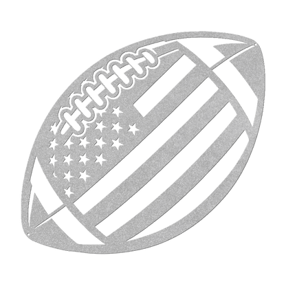 American Football With American Flag Metal Wall Art - MAIKERU STUDIO