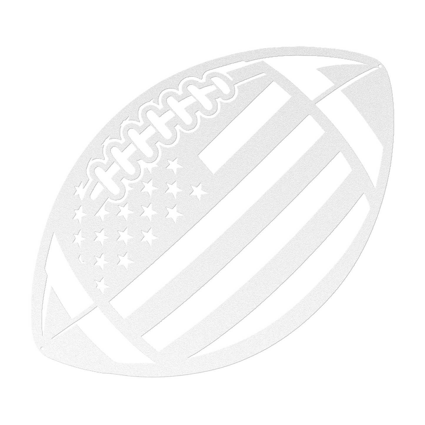 American Football With American Flag Metal Wall Art - MAIKERU STUDIO