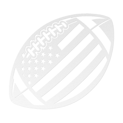 American Football With American Flag Metal Wall Art - MAIKERU STUDIO
