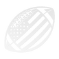 American Football With American Flag Metal Wall Art - MAIKERU STUDIO