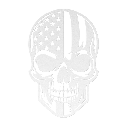 American Skull - Stand Free Or Die Patriotic Metal Wall art - MAIKERU STUDIO