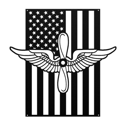 Aviation Branch Insignia | American Flag Tribute - MAIKERU STUDIO