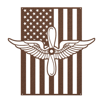 Aviation Branch Insignia | American Flag Tribute - MAIKERU STUDIO