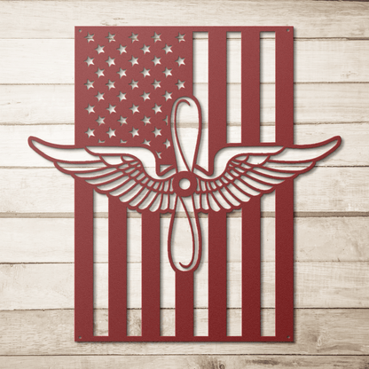 Aviation Branch Insignia | American Flag Tribute - MAIKERU STUDIO