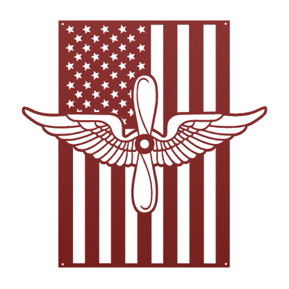 Aviation Branch Insignia | American Flag Tribute - MAIKERU STUDIO