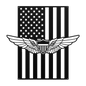 Aviation Wings Badge | American Flag Wall Art Tribute - MAIKERU STUDIO