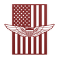 Aviation Wings Badge | American Flag Wall Art Tribute - MAIKERU STUDIO