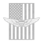 Aviation Wings Badge | American Flag Wall Art Tribute - MAIKERU STUDIO