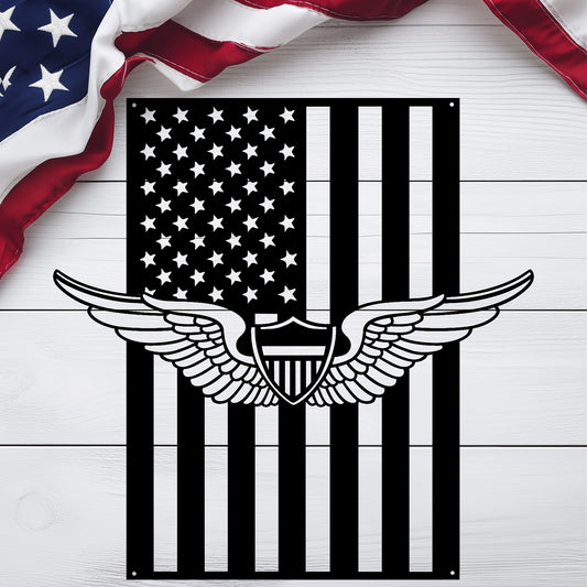 U.S Army Aviation Wings | American Flag Tribute - MAIKERU STUDIO
