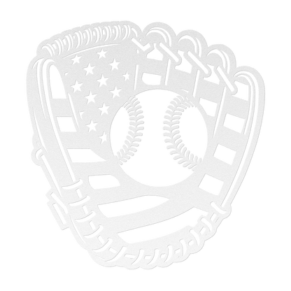 Baseball Glove "Mitt" With The American Flag Metal Wall Art - MAIKERU STUDIO