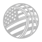 Basketball With The American Flag Metal Wall Art - MAIKERU STUDIO