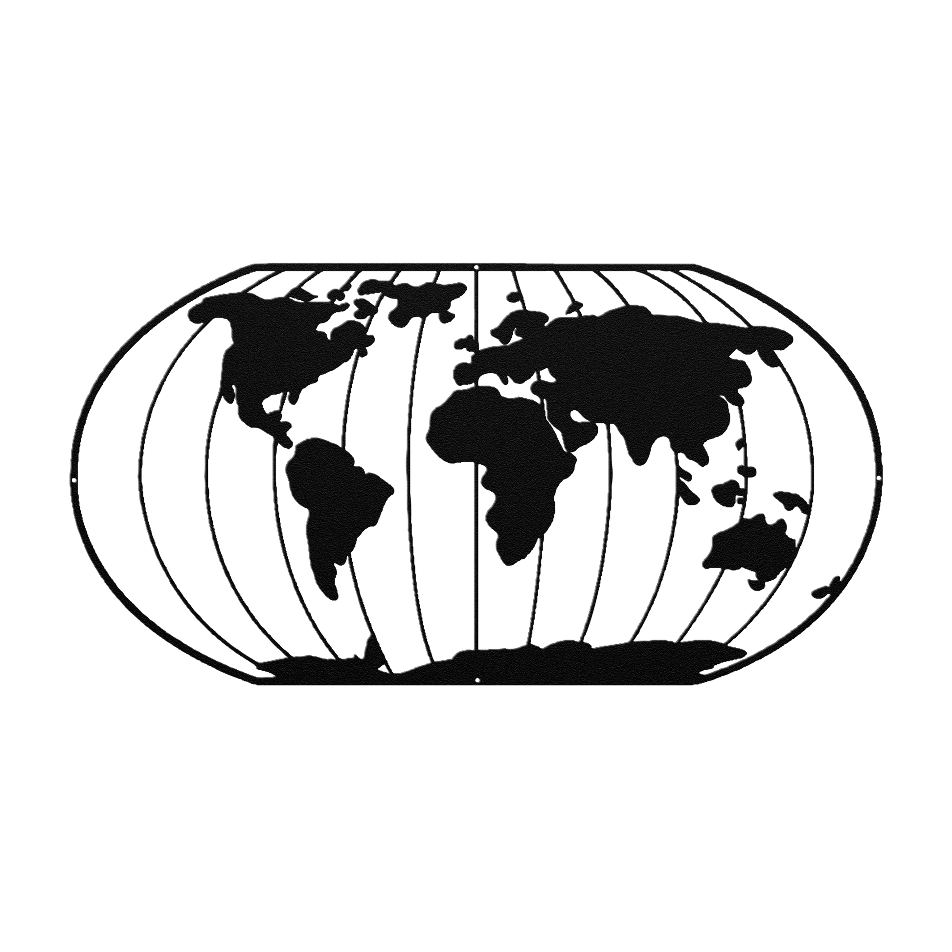 Big World Metal Wall Art - MAIKERU STUDIO