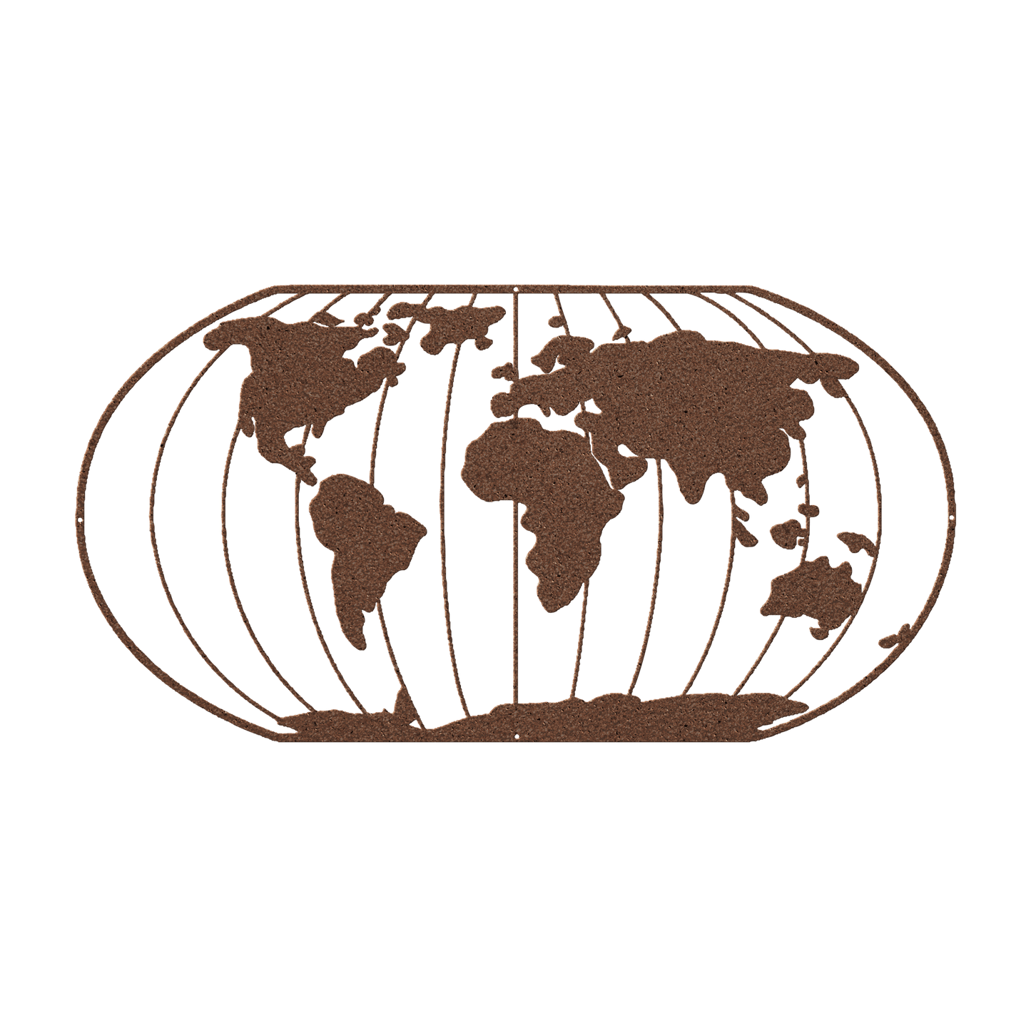 Big World Metal Wall Art - MAIKERU STUDIO