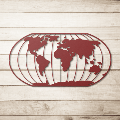 Big World Metal Wall Art - MAIKERU STUDIO