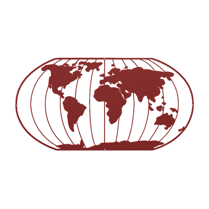 Big World Metal Wall Art - MAIKERU STUDIO