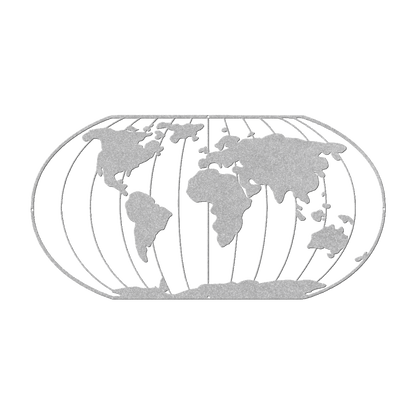 Big World Metal Wall Art - MAIKERU STUDIO
