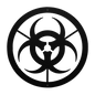 Biohazard Metal Wall Art | Halloween Zombie & Haunted Lab Decor - MAIKERU STUDIO